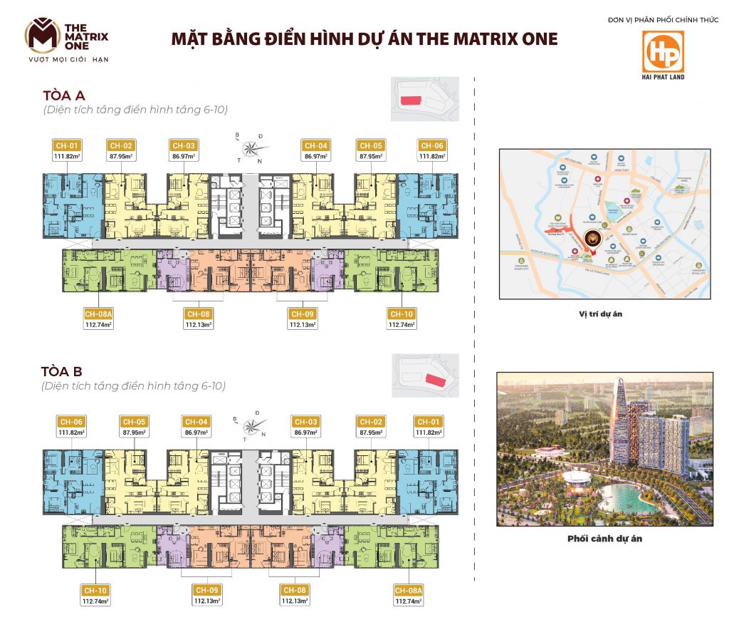 Mặt bằng điển hình dự án the matrix one